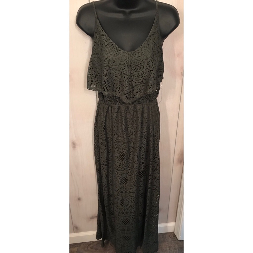Crocheted floor length dress